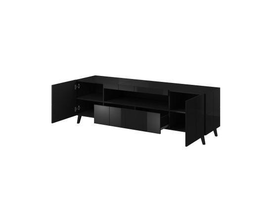 Cama Meble Cama TV stand REJA black gloss/black gloss