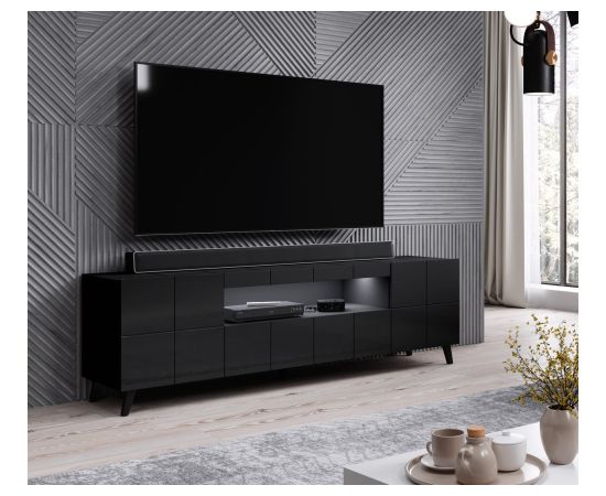 Cama Meble Cama TV stand REJA black gloss/black gloss