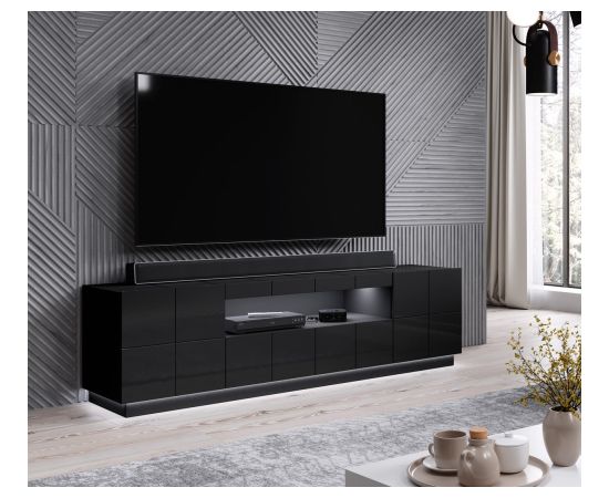 Cama Meble Cama TV stand REJA black gloss/black gloss