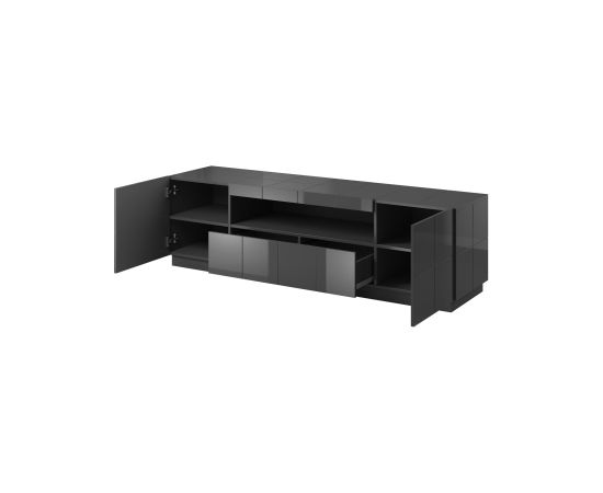 Cama Meble Cama TV stand REJA graphite grey gloss/graphite grey gloss