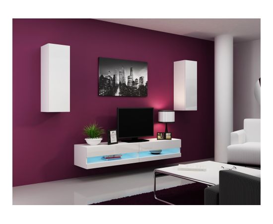 Cama Meble Cama TV stand VIGO NEW 30/180/40 white/white gloss