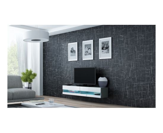 Cama Meble Cama TV stand VIGO NEW 30/140/40 grey/white gloss