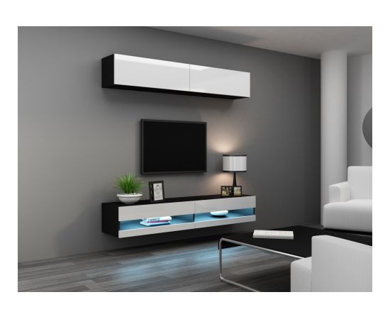 Cama Meble Cama TV stand VIGO NEW 30/140/40 black/white gloss