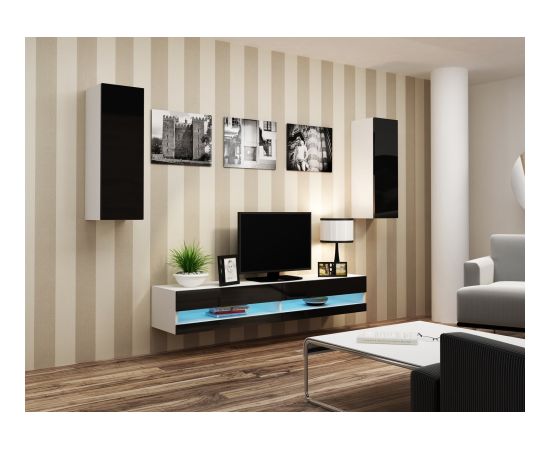 Cama Meble Cama TV stand VIGO NEW 30/140/40 white/black gloss