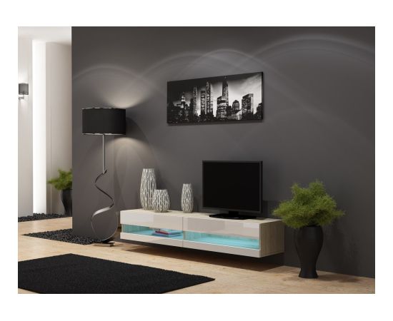 Cama Meble Cama TV stand VIGO NEW 30/180/40 sonoma/white gloss