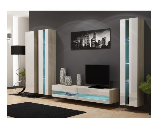 Cama Meble Cama TV stand VIGO NEW 30/180/40 sonoma/white gloss