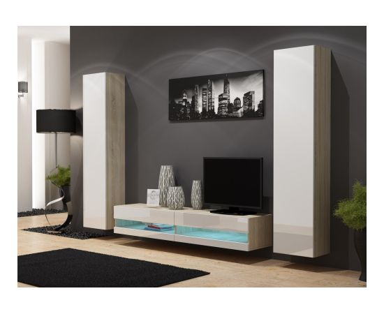 Cama Meble Cama TV stand VIGO NEW 30/180/40 sonoma/white gloss