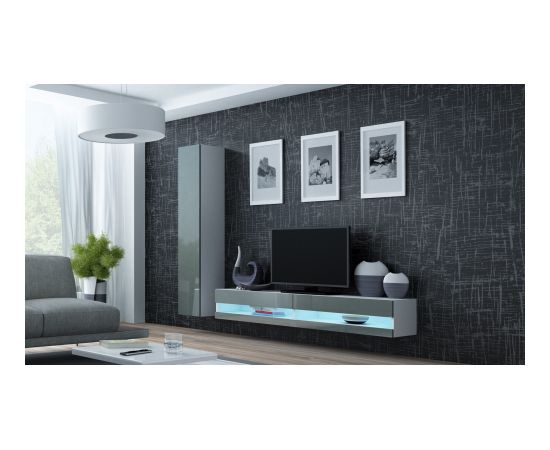 Cama Meble Cama TV stand VIGO NEW 30/180/40 white/grey gloss