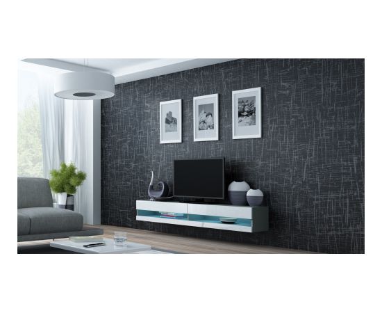 Cama Meble Cama TV stand VIGO NEW 30/180/40 grey/white gloss