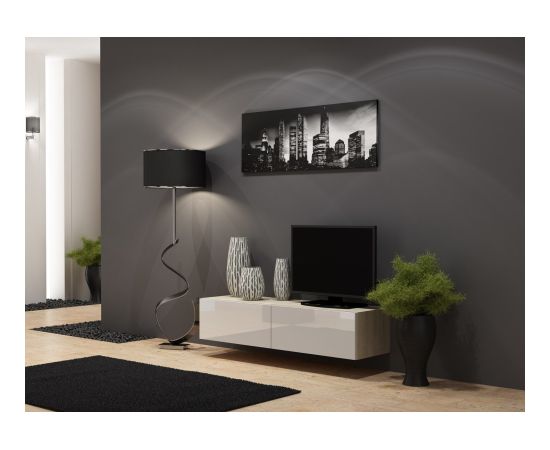 Cama Meble Cama TV stand VIGO 140 30/140/40 sonoma/white gloss