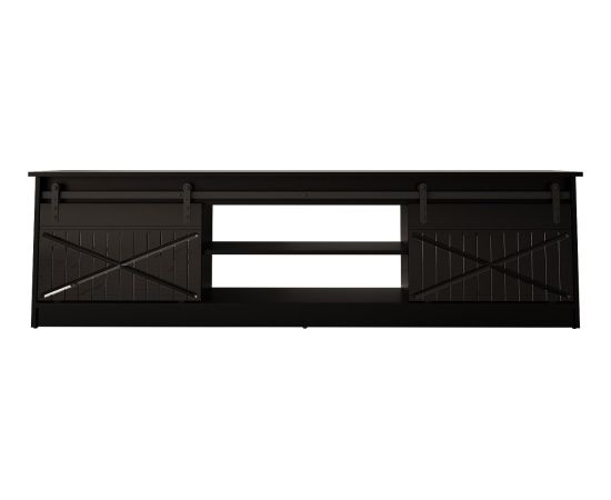 Cama Meble RTV GRANERO 200x56.7x35 black/black gloss cabinet