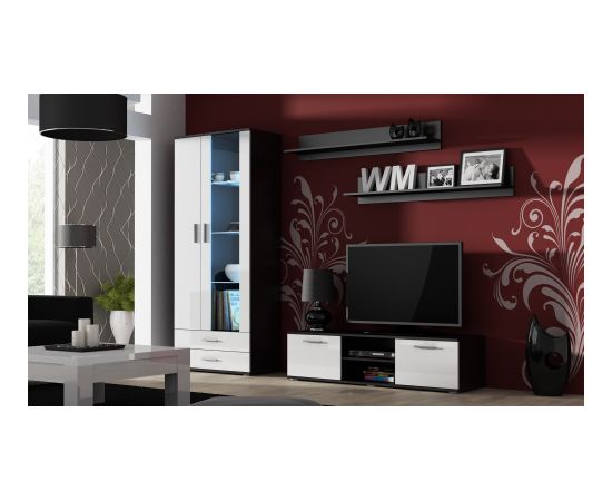 Cama Meble Cama TV stand SOHO 140 black/white gloss