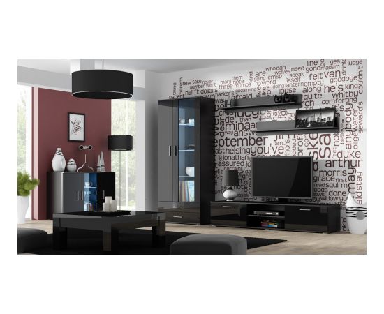 Cama Meble Cama TV stand SOHO 180 black/black gloss