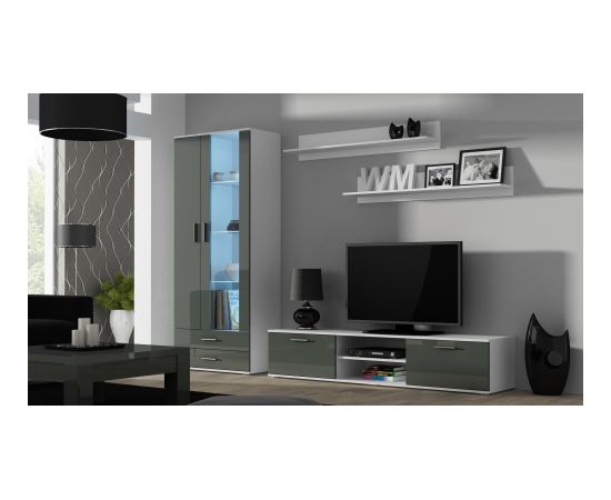 Cama Meble Cama TV stand SOHO 180 white/grey gloss