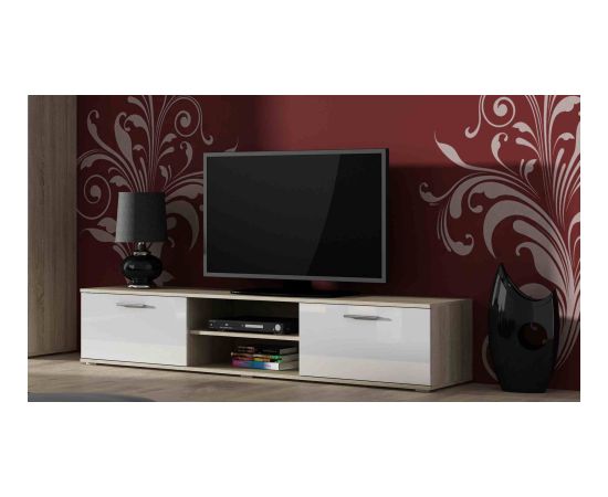 Cama Meble Cama TV stand SOHO 180 sonoma oak/white gloss