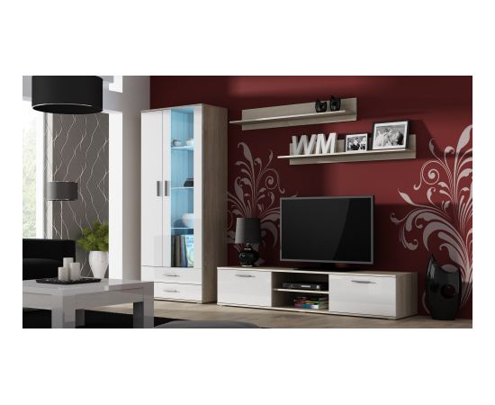 Cama Meble Cama TV stand SOHO 180 sonoma oak/white gloss