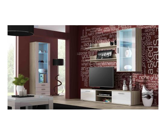 Cama Meble Cama TV stand SOHO 180 sonoma oak/white gloss