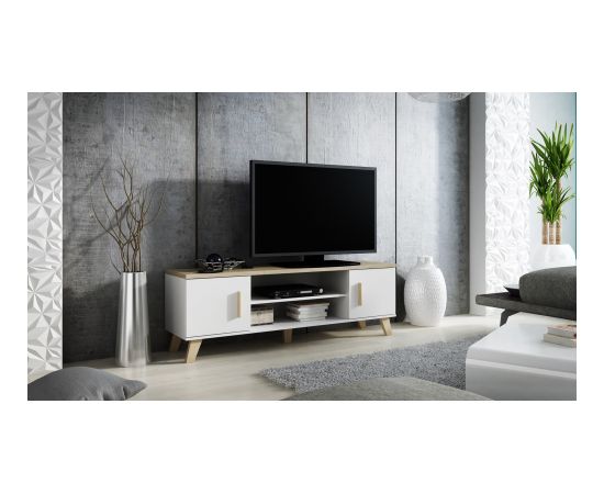 Cama Meble Cama TV stand LOTTA 160 2D2K white/sonoma