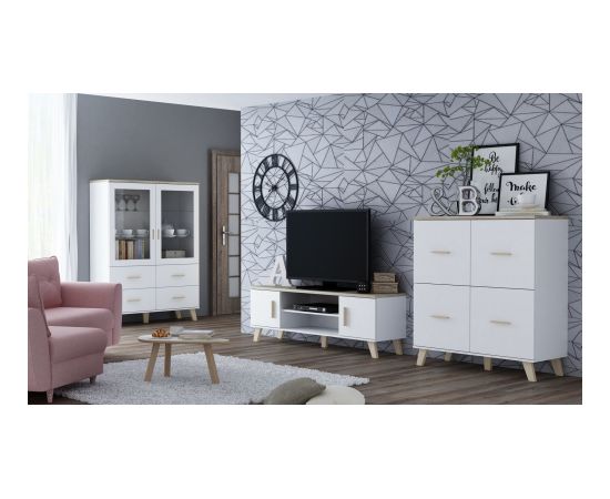 Cama Meble Cama TV stand LOTTA 160 2D2K white/sonoma