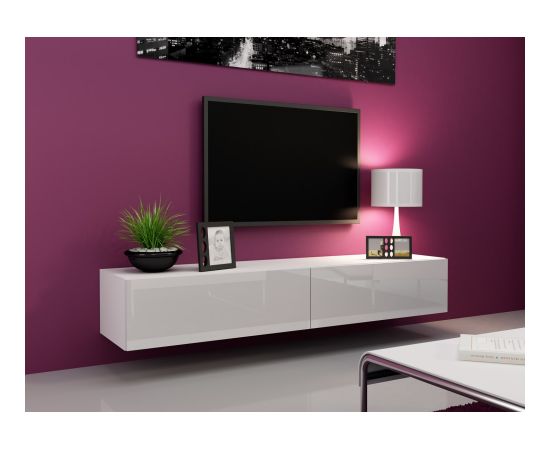 Cama Meble Cama TV Stand VIGO '180' 30/180/40 white/white gloss