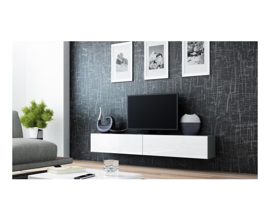 Cama Meble Cama TV Stand VIGO '180' 30/180/40 grey/white gloss