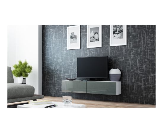 Cama Meble Cama TV stand VIGO 140 30/140/40 white/grey gloss