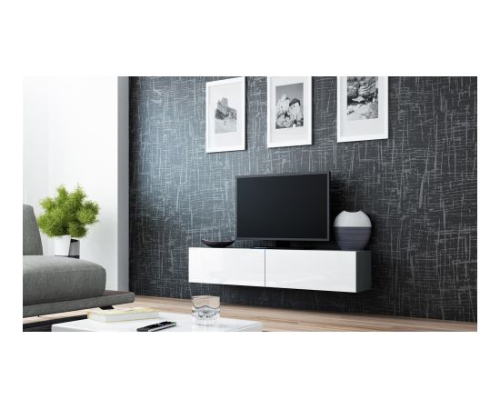 Cama Meble Cama TV stand VIGO 140 30/140/40 grey/white gloss