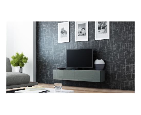 Cama Meble Cama TV stand VIGO 140 30/140/40 grey/grey gloss