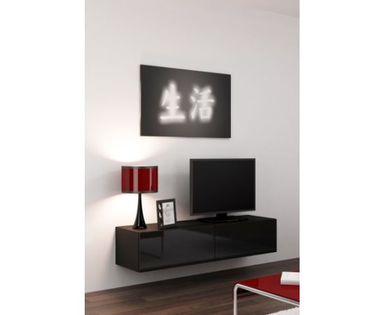 Cama Meble Cama TV stand VIGO 140 30/140/40 black/black gloss