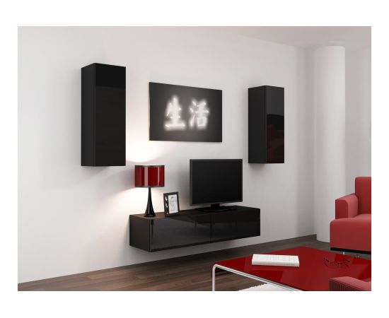 Cama Meble Cama TV stand VIGO 140 30/140/40 black/black gloss