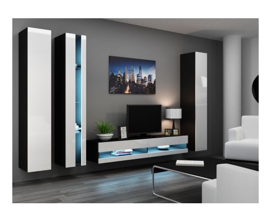 Cama Meble Cama Shelf unit VIGO NEW 180/40/30 black/white gloss