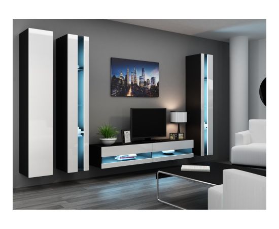 Cama Meble Cama Shelf unit VIGO NEW 180/40/30 black/white gloss