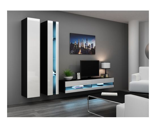 Cama Meble Cama Shelf unit VIGO NEW 180/40/30 black/white gloss