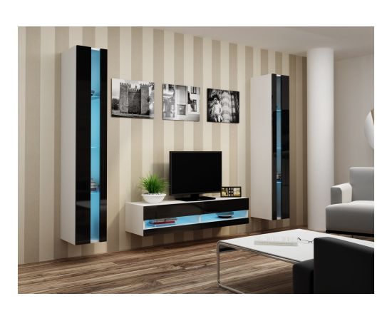 Cama Meble Cama Shelf unit VIGO NEW 180/40/30 white/black gloss