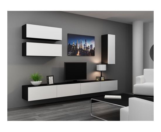 Cama Meble Cama Cabinet VIGO "90" full 90/35/32 black/white gloss