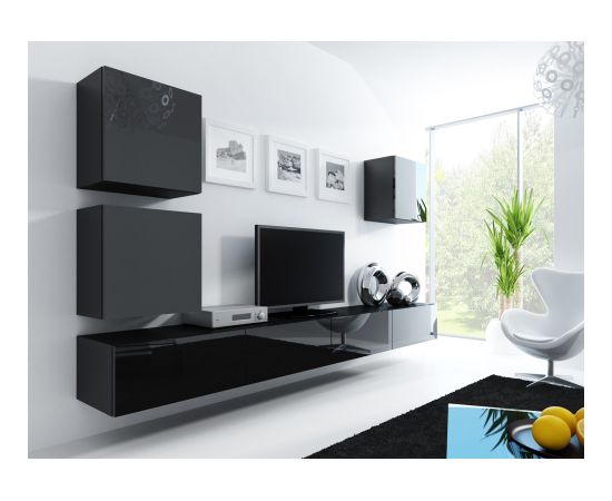 Cama Meble Cama Square cabinet VIGO 50/50/30 black/black gloss