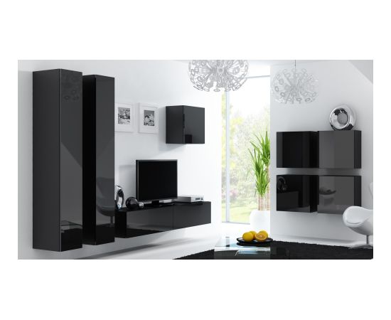 Cama Meble Cama Square cabinet VIGO 50/50/30 black/black gloss