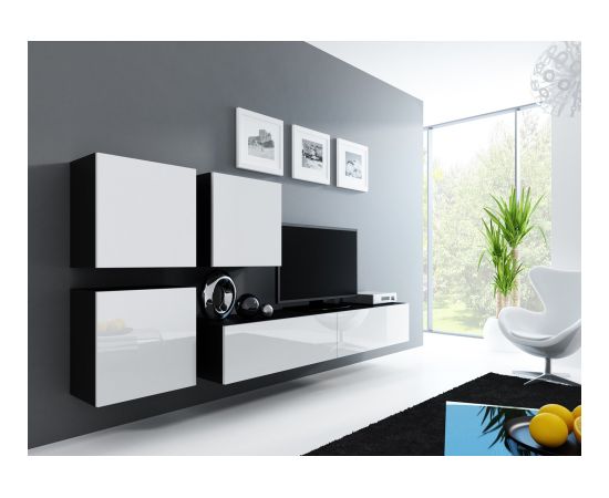 Cama Meble Cama Square cabinet VIGO 50/50/30 black/white gloss