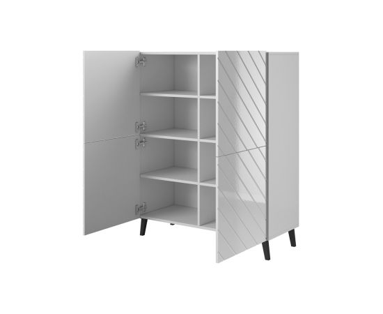 Cama Meble Shelving ABETO 100.5 x 40 x 121.5 cm white/gloss white