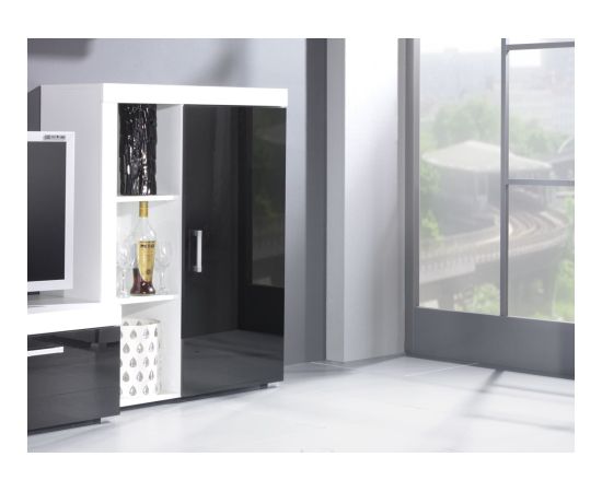 Cama Meble Cama bookcase SAMBA white/black gloss