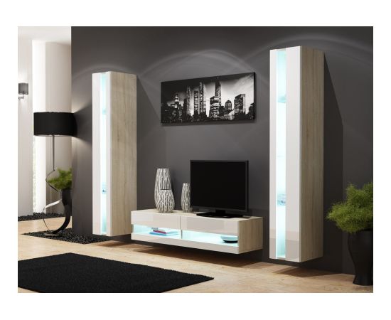 Cama Meble Cama Shelf unit VIGO NEW 180/40/30 sonoma/white gloss