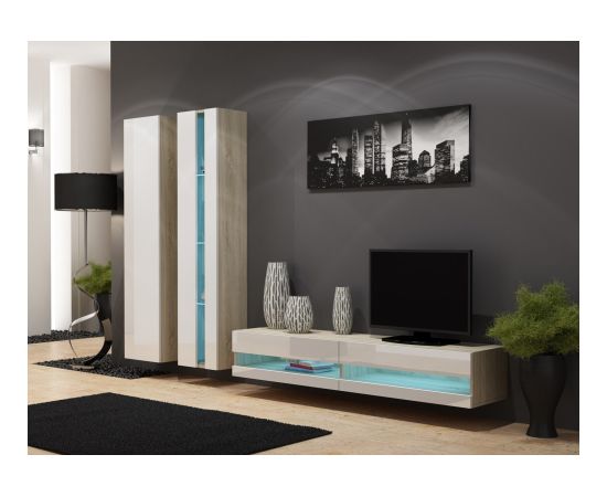 Cama Meble Cama Shelf unit VIGO NEW 180/40/30 sonoma/white gloss