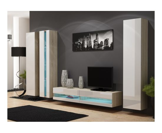 Cama Meble Cama Shelf unit VIGO NEW 180/40/30 sonoma/white gloss