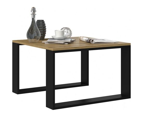 Top E Shop MODERN MINI table 67x67x40 cm Artisan Oak/Black