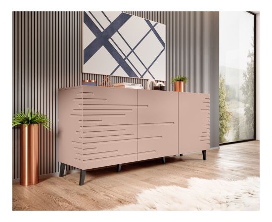 Cama Meble Nova chest of drawers 155x40x72 Pink Mat