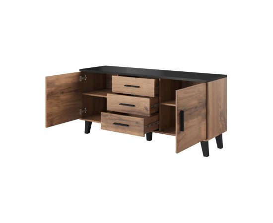 Cama Meble Cama sideboard LOTTA 150 2D3S wotan oak + mat black