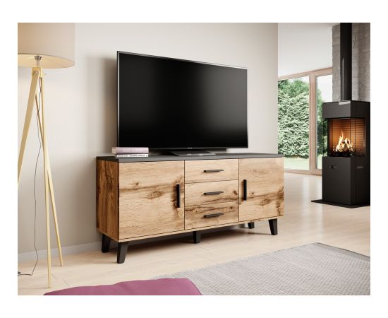 Cama Meble Cama sideboard LOTTA 150 2D3S wotan oak + mat black