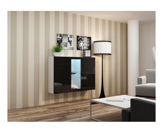 Cama Meble Cama Sideboard VIGO 90/120/38 white/black glossy