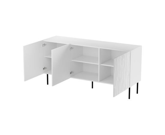 Cama Meble JUNGLE chest 152x40.5x74.5 white matt + black legs