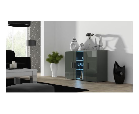 Cama Meble Cama sideboard 120 cm SOHO S7 grey/grey gloss